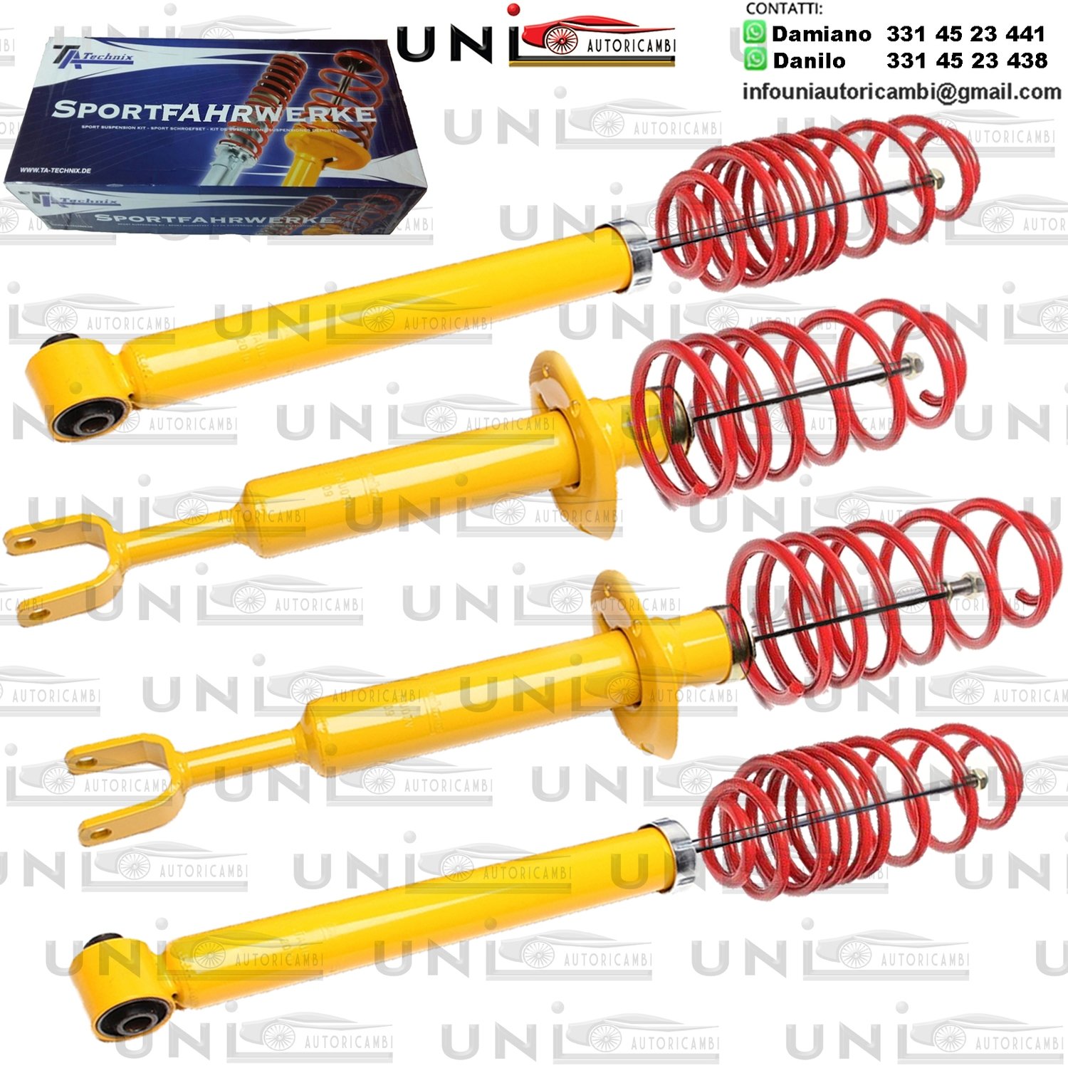 Kit Assetto Sportivo Fisso Tatechnix Audi A4 Quattro Berlina (8E) da 2000 a 2008