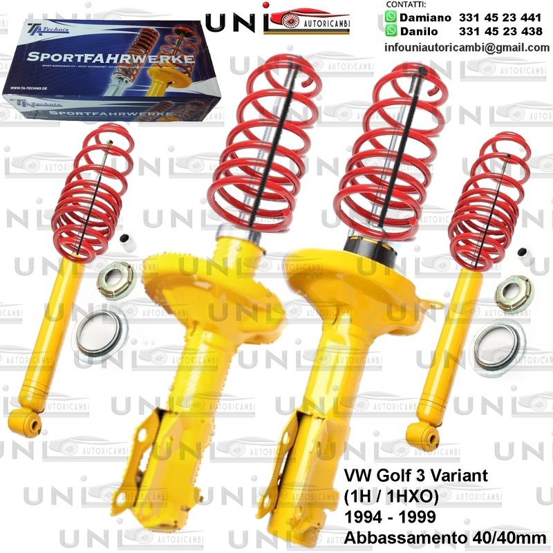 Kit Assetto Sportivo Fisso Tatechnix VW Golf lll Variant (1H / 1HXO) da 09.1994 a 1999