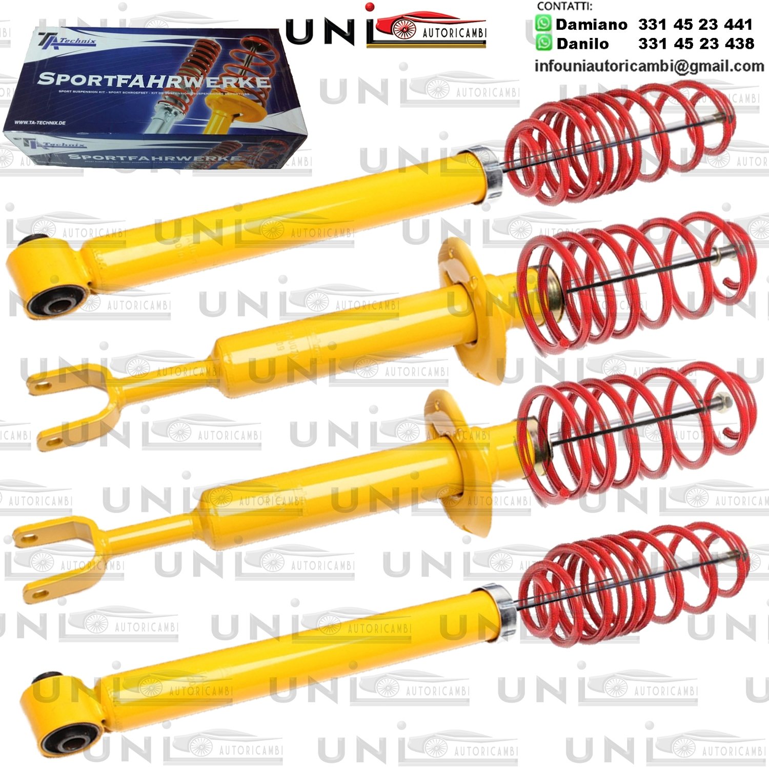 Kit Assetto Sportivo Fisso Tatechnix Audi A4 Cabrio (8H, 8E, B6+B7) da 2002 a 2009