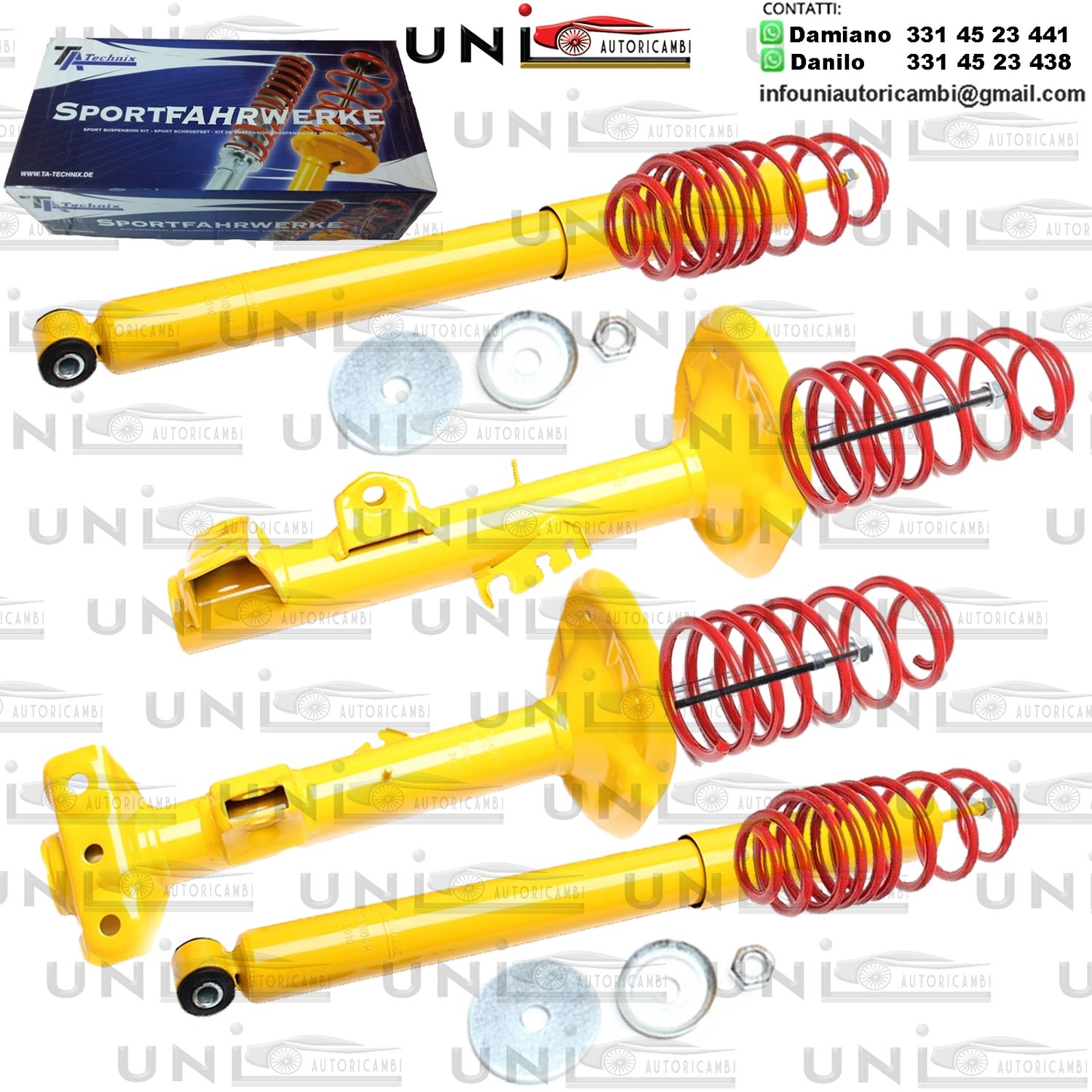 Kit Assetto Sportivo Fisso Tatechnix BMW Serie 3 E36 Berlina + Touring + Cabriolet + Coupe (E36, 3B, 3/B, 3/R, 3C, 3/C) da 1992 a 1999