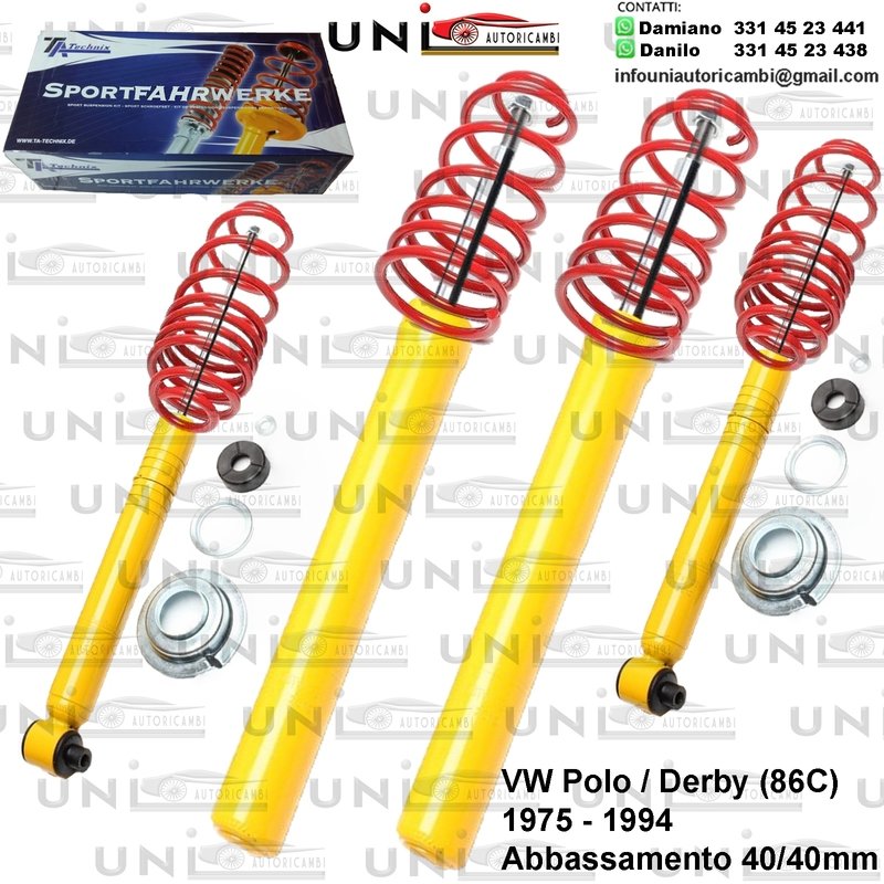 Kit Assetto Sportivo Fisso Tatechnix VW Polo / Derby (86C) da 1975 a 09.1994