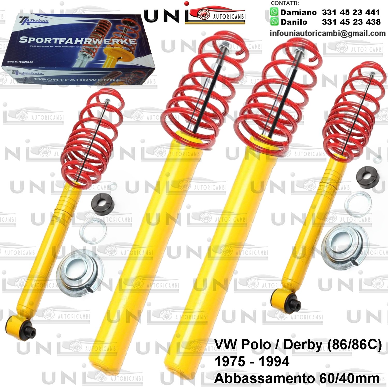 Kit Assetto Sportivo Fisso Tatechnix VW Polo (86 / 86C) da 1975 a 09.1994