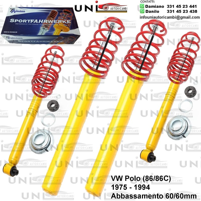 Kit Assetto Sportivo Fisso Tatechnix VW Polo (86 / 86C) da 1975 a 09.1994