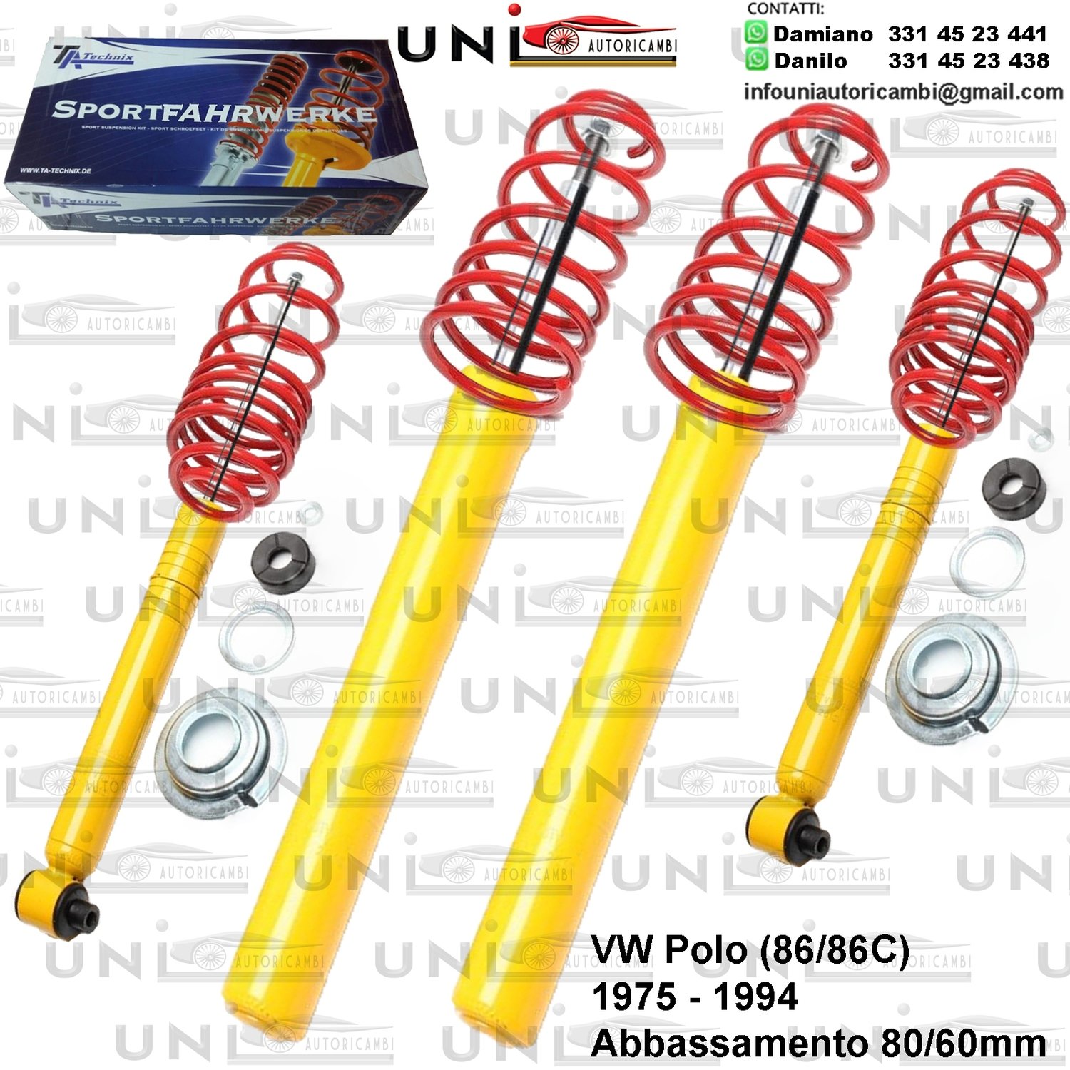 Kit Assetto Sportivo Fisso Tatechnix VW Polo (86 / 86C) da 1975 a 09.1994