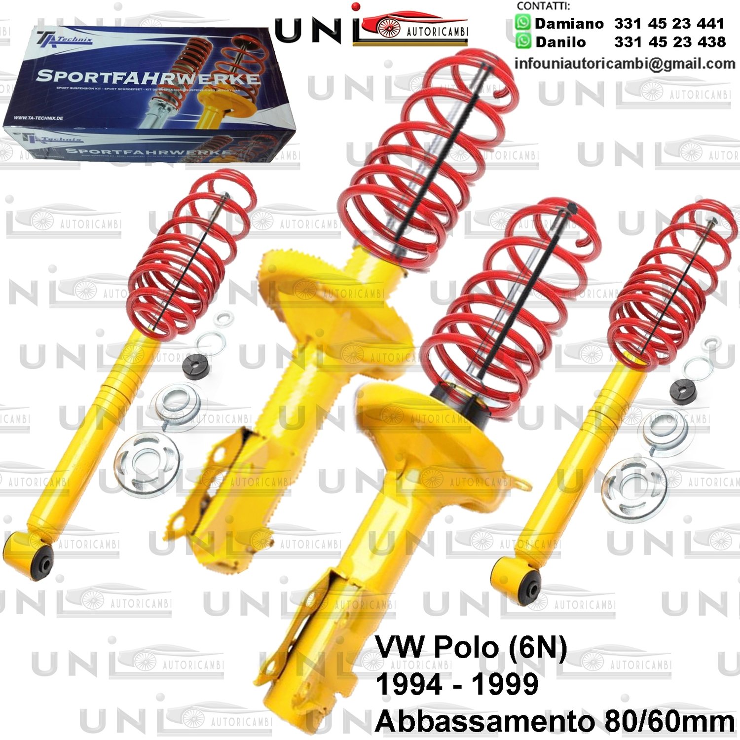 Kit Assetto Sportivo Fisso Tatechnix VW Polo (6N) da 09.1994 a 09.1999