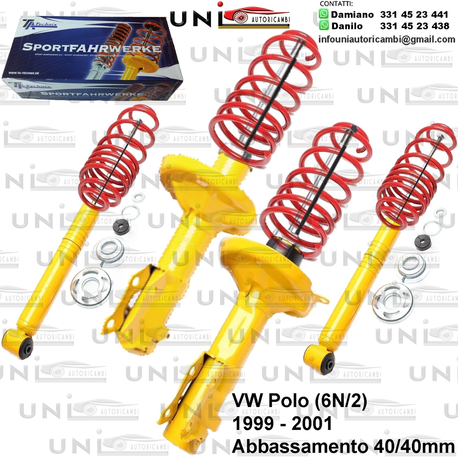 Kit Assetto Sportivo Fisso Tatechnix VW Polo (6N/2) da 10.1999 a 11.2001