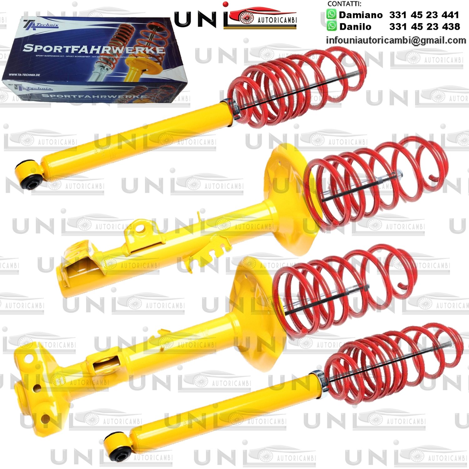 Kit Assetto Sportivo Fisso Tatechnix BMW Serie 3 Berlina + Coupe (E36, 3C, 3B, 3/C, 3/B) da 1990 a 1999