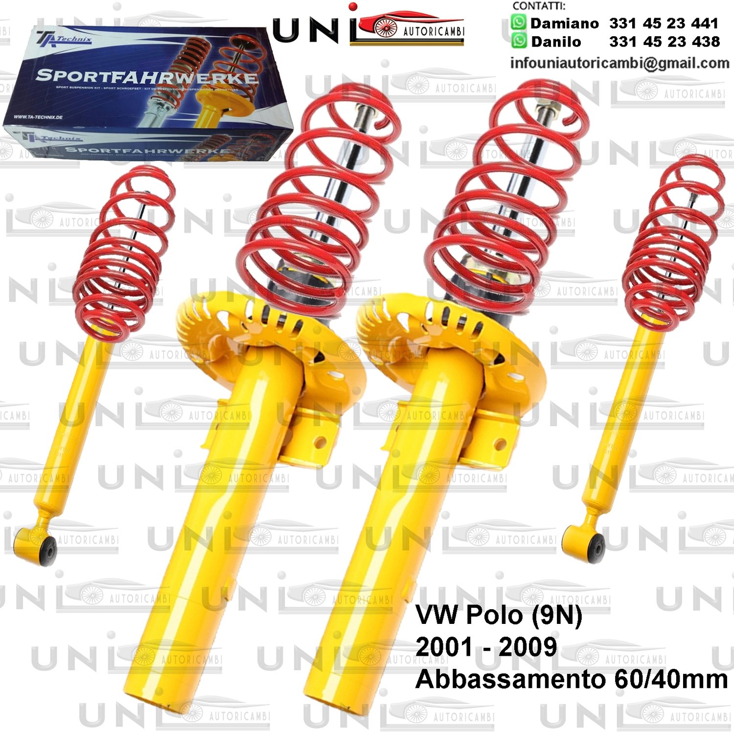 Kit Assetto Sportivo Fisso Tatechnix VW Polo (9N) da 11.2001 a 05.2009