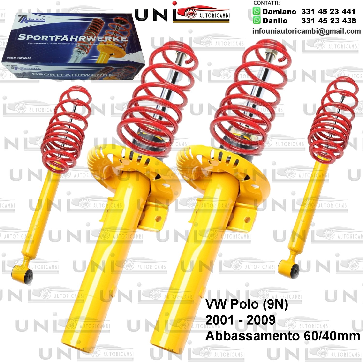 Kit Assetto Sportivo Fisso Tatechnix VW Polo (9N) da 11.2001 a 05.2009