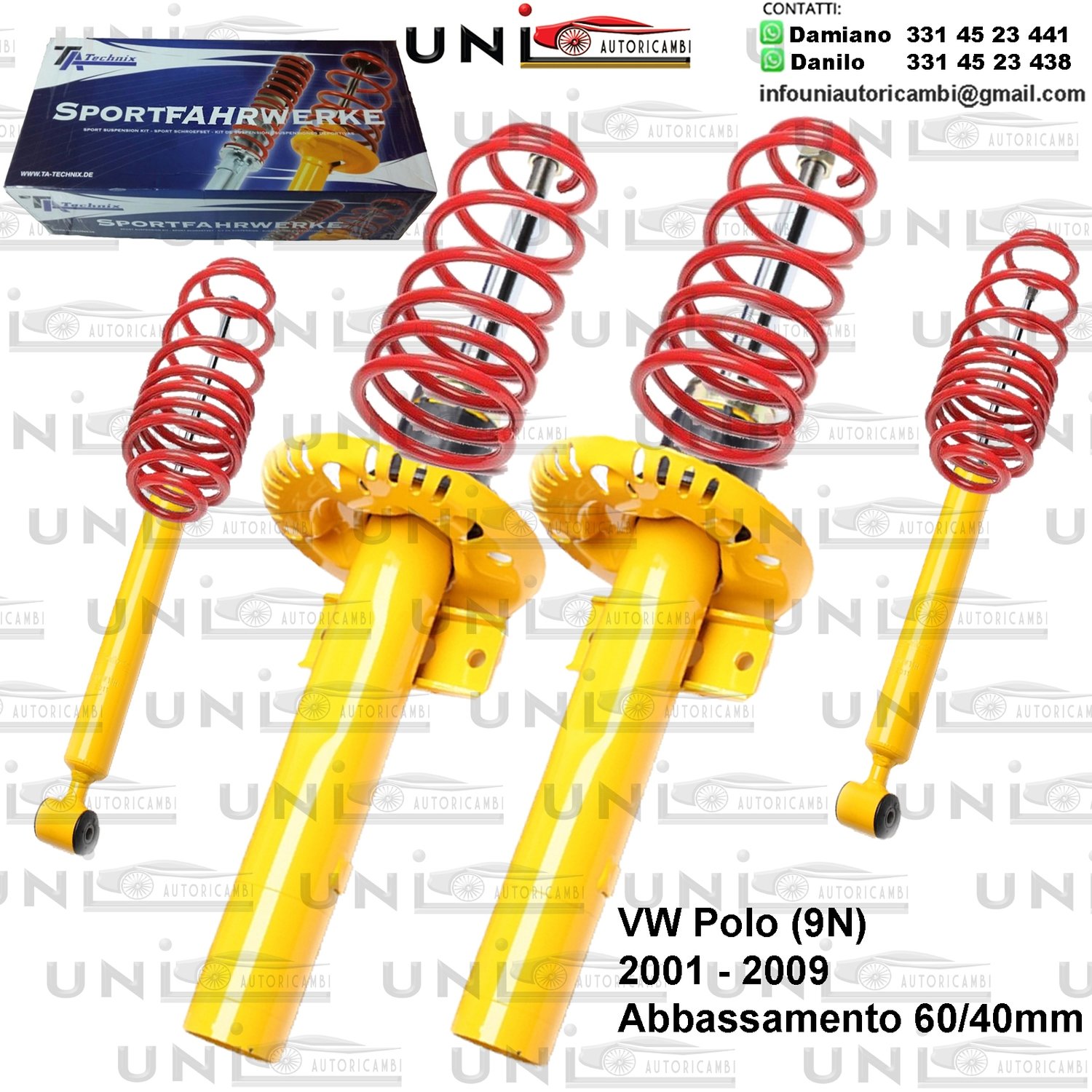 Kit Assetto Sportivo Fisso Tatechnix VW Polo (9N) da 11.2001 a 05.2009
