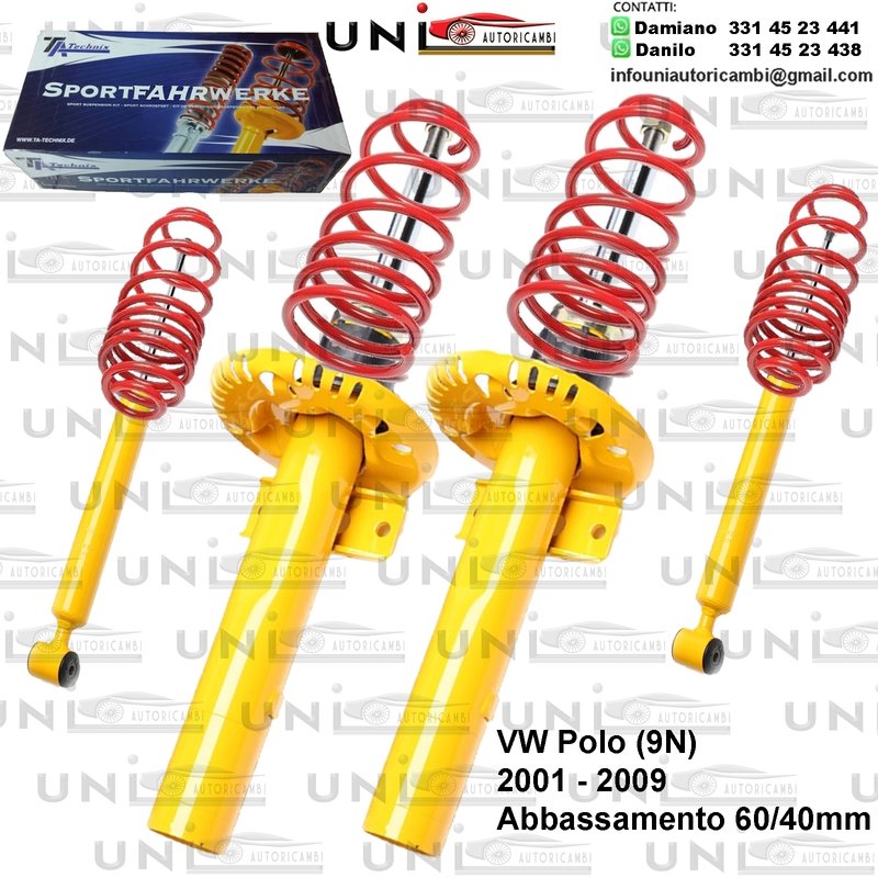 Kit Assetto Sportivo Fisso Tatechnix VW Polo (9N) da 11.2001 a 05.2009