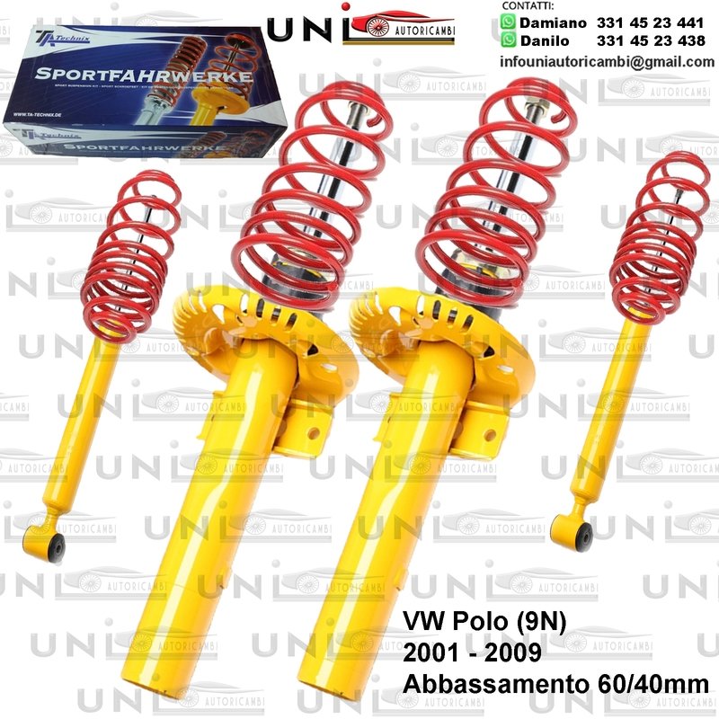 Kit Assetto Sportivo Fisso Tatechnix VW Polo (9N) da 11.2001 a 05.2009