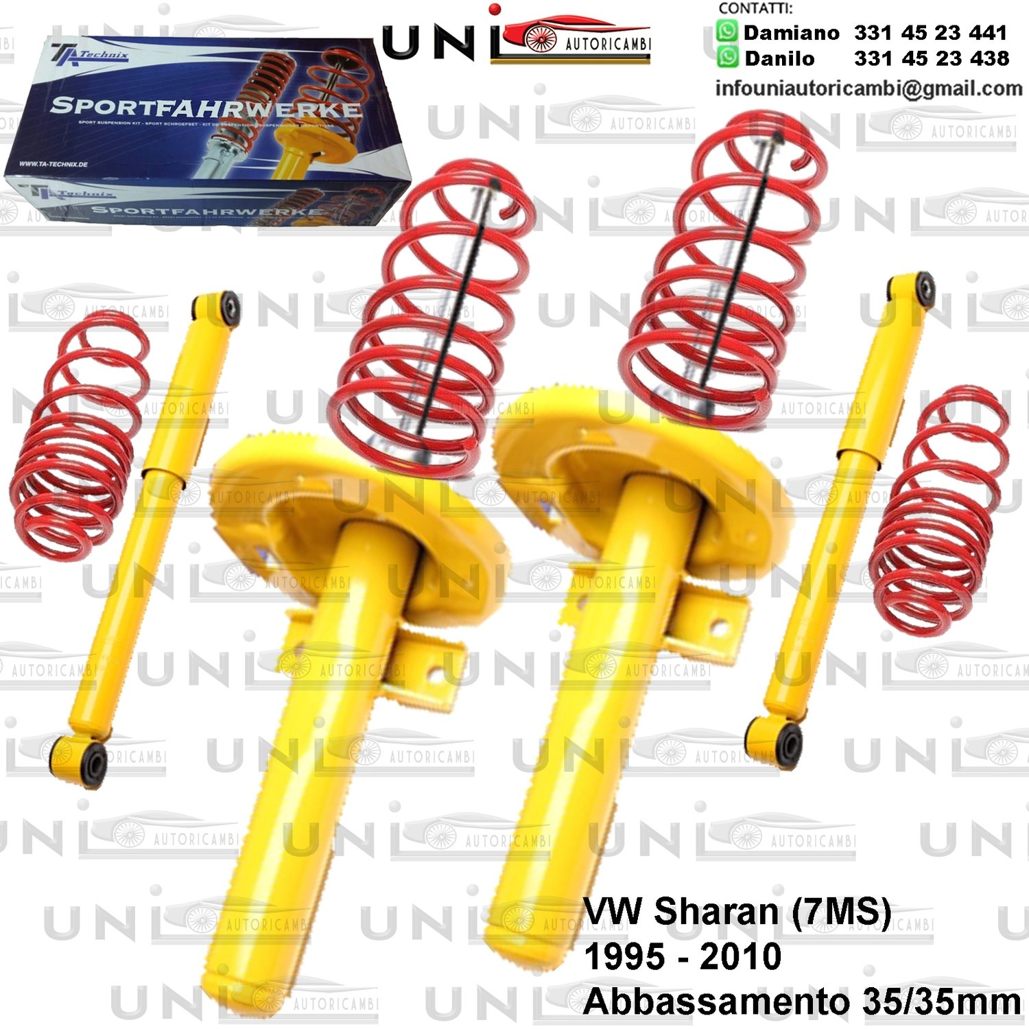 Kit Assetto Sportivo Fisso Tatechnix VW Sharan (7MS) da 09.1995 a 2010