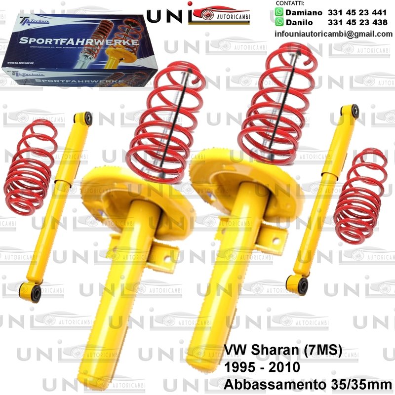 Kit Assetto Sportivo Fisso Tatechnix VW Sharan (7MS) da 09.1995 a 2010