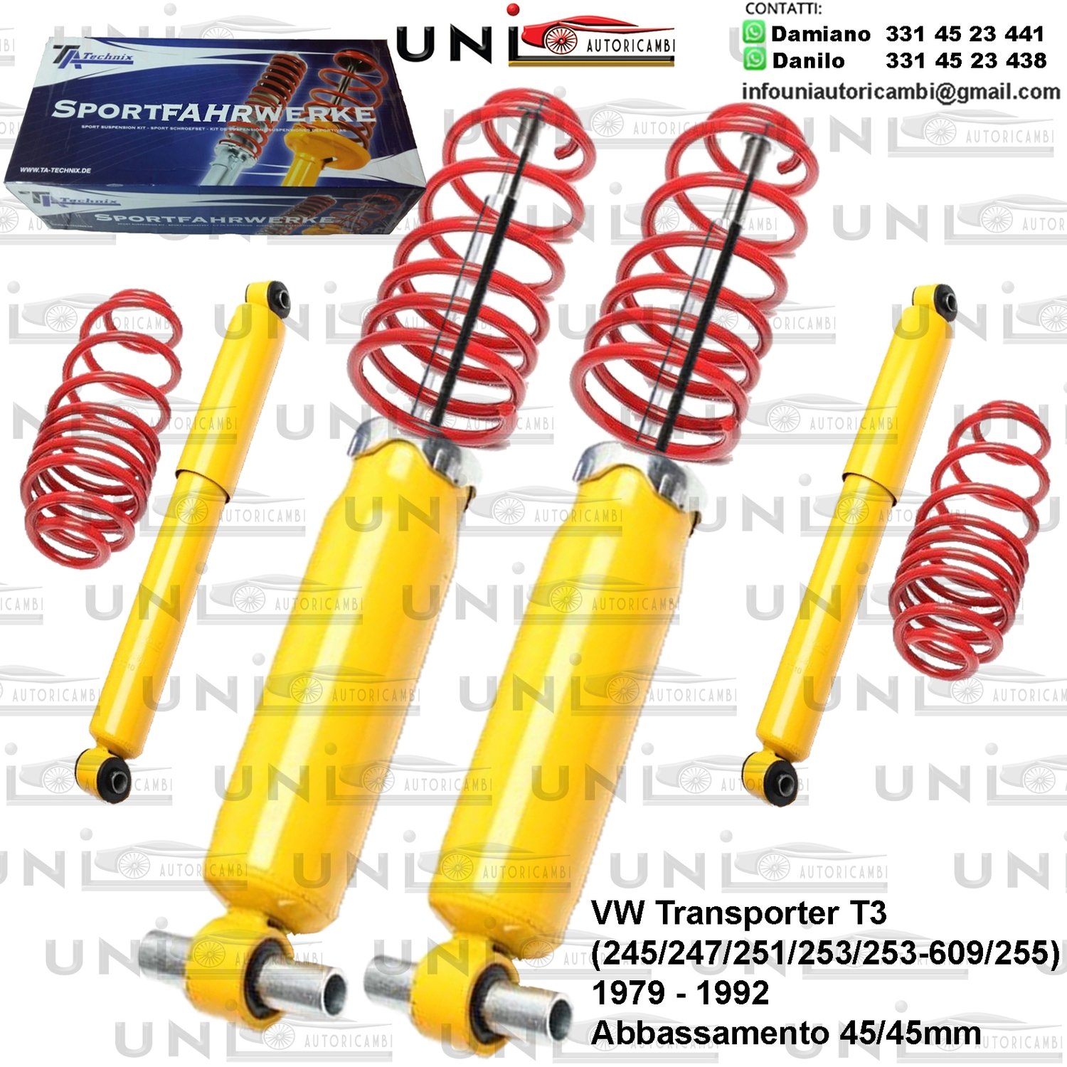 Kit Assetto Sportivo Fisso Tatechnix VW Transporter T3 (245 / 247 / 251 / 253 / 253-609 / 255) da 09.1979 a 07.1992