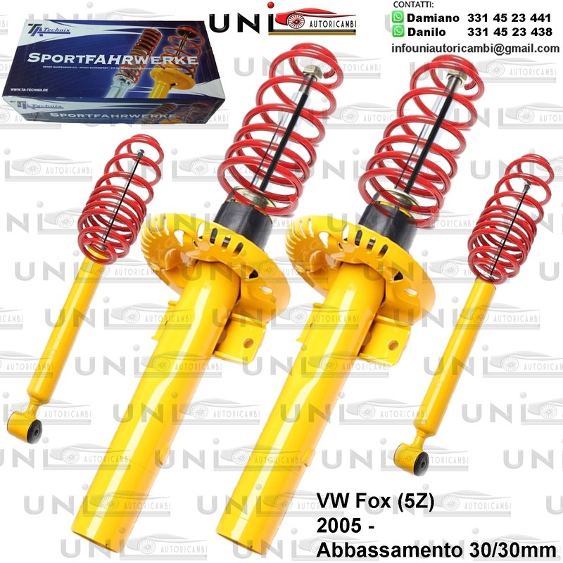 Kit Assetto Sportivo Fisso Tatechnix VW Fox (5Z) da 2005 -