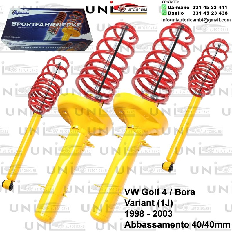 Kit Assetto Sportivo Fisso Tatechnix VW Golf lV / Bora Variant (1J) da 12.1998 a 11.2003