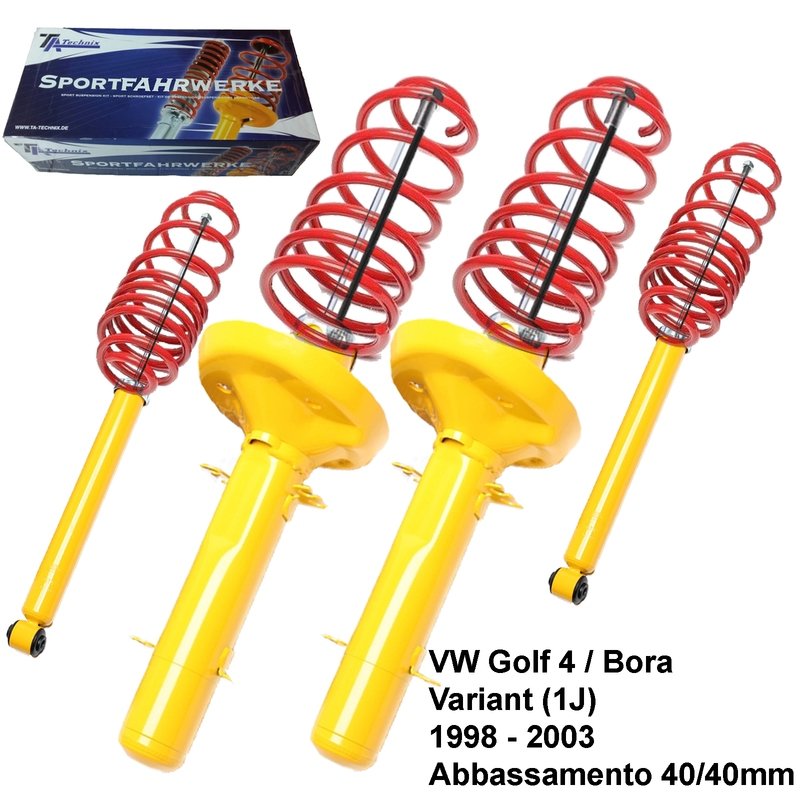 Kit Assetto Sportivo Fisso Tatechnix VW Golf lV / Bora Variante (1J) da 12.1998 a 11.2003