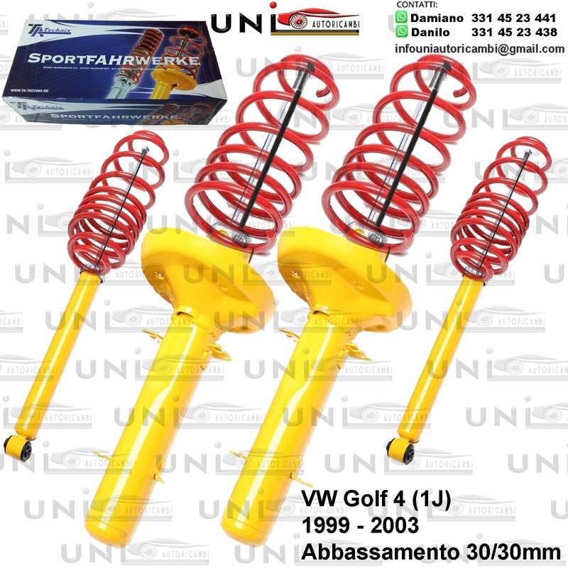 Kit Assetto Sportivo Fisso Tatechnix VW Golf lV (1J) da 05.1999 a 11.2003