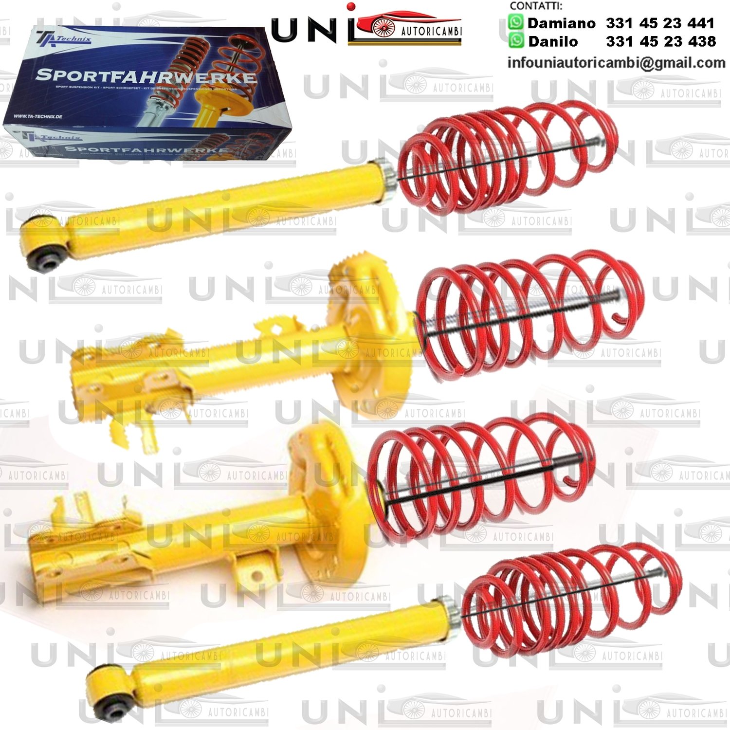 Kit Assetto Sportivo Fisso Tatechnix Fiat Grande Punto (199) da 2005 a 2009 / Fiat Punto Evo (199) da 2009 a 2011 / Fiat Punto (199) da 2012 - a