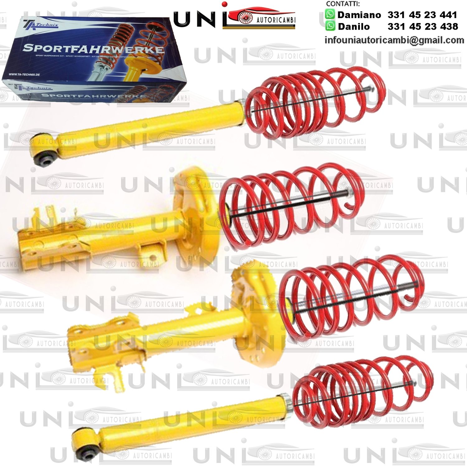 Kit Assetto Sportivo Fisso Tatechnix Fiat Abarth Grande Punto + Abarth Evo (199) da 2007 a 2012