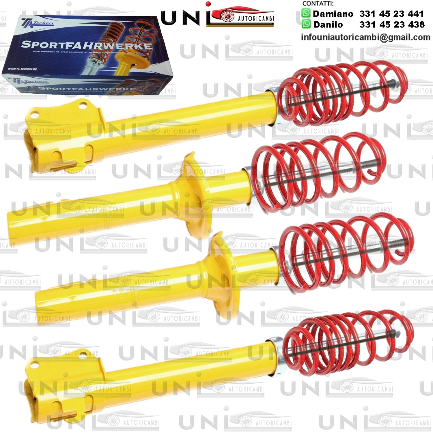 Kit Assetto Sportivo Fisso Tatechnix Ford Escort III+IV (GAA+GAF) / Orion I+II (AFF+ AFD) da 1983 a 1990