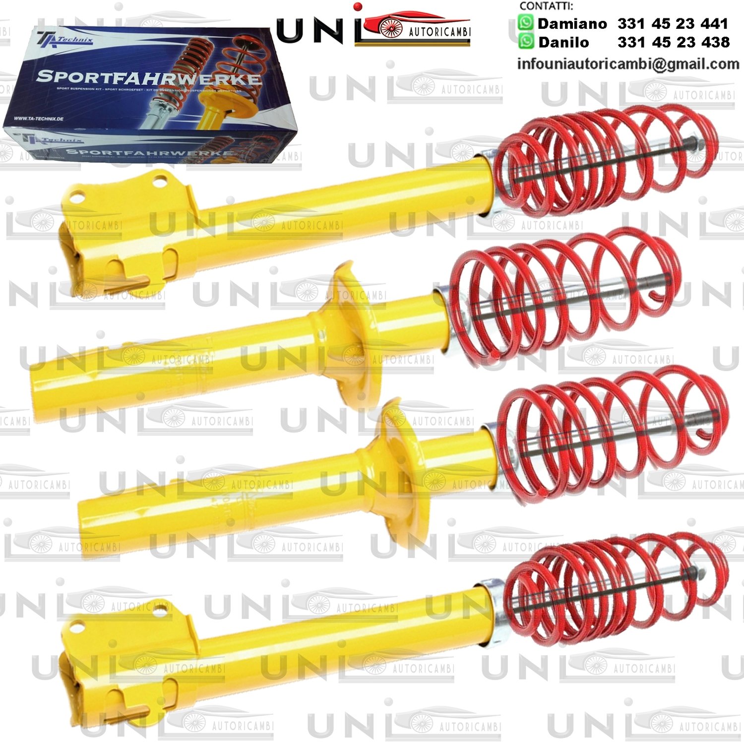 Kit Assetto Sportivo Fisso Tatechnix Ford Escort III+IV (GAA+GAF) / Orion I+II (AFF+ AFD) da 1983 a 1990