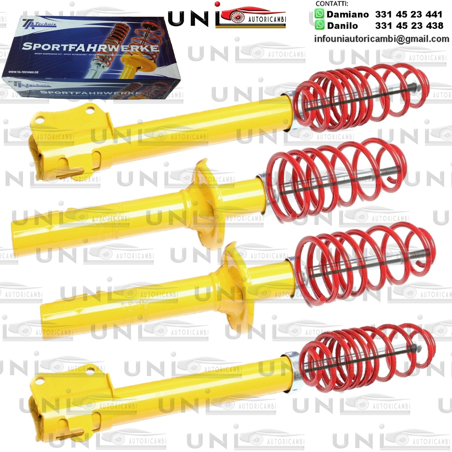 Kit Assetto Sportivo Fisso Tatechnix Ford Escort III+IV (GAA+GAF) / Orion I+II (AFF+ AFD) da 1983 a 1990