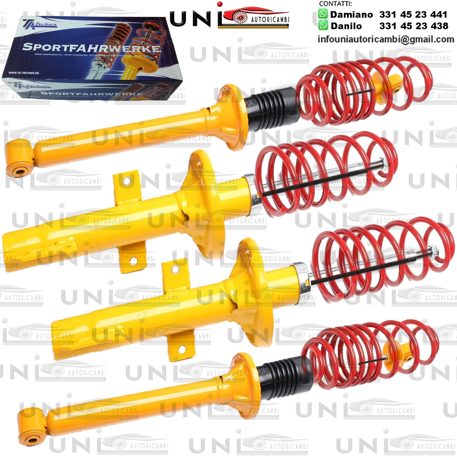 Kit Assetto Sportivo Fisso Tatechnix Ford Escort V+VI (GAL/ALL) / Orion III (GAL) da 1990 a 1995