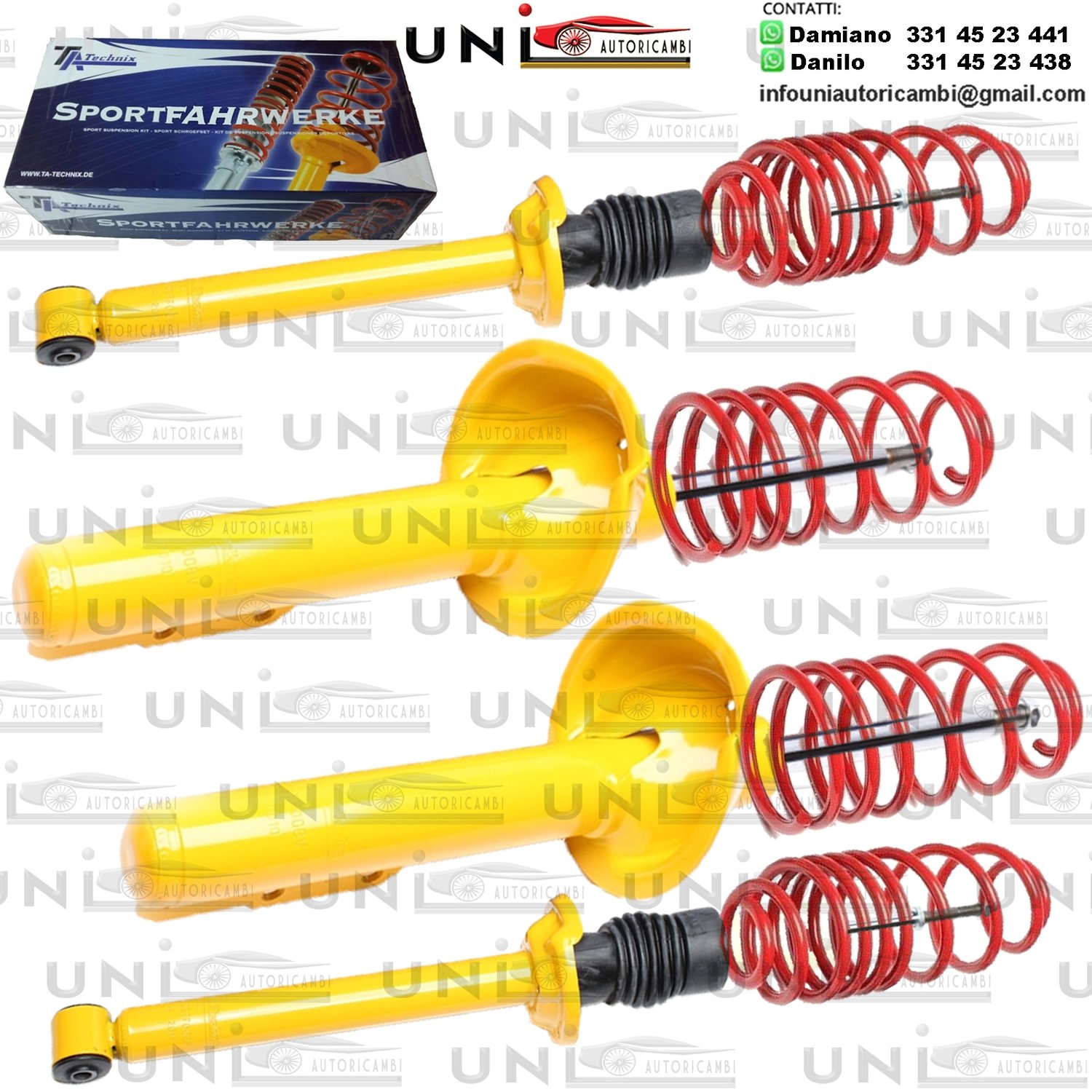 Kit Assetto Sportivo Fisso Tatechnix Ford Escort VII Berlina (GAL / ABL) da 1995 a 2000