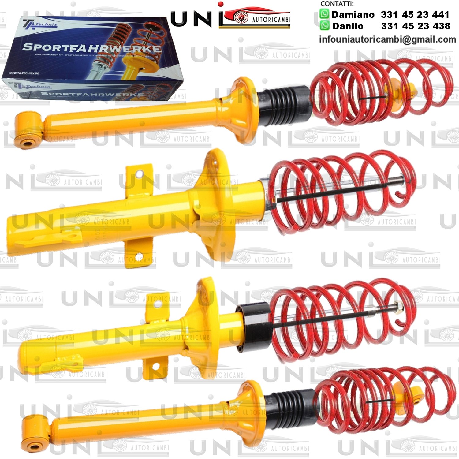 Kit Assetto Sportivo Fisso Tatechnix Ford Fiesta III (GFJ) da 1989 a 1993