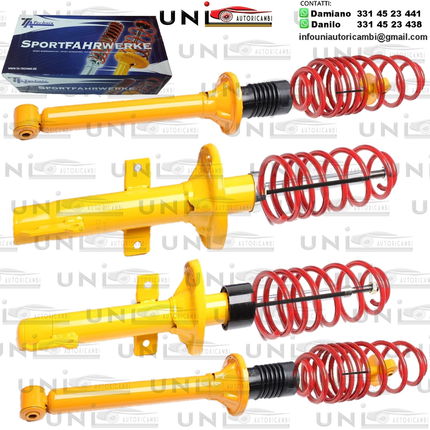 Kit Assetto Sportivo Fisso Tatechnix Ford Fiesta III Facelift (GFJ) da 1994 a 1996