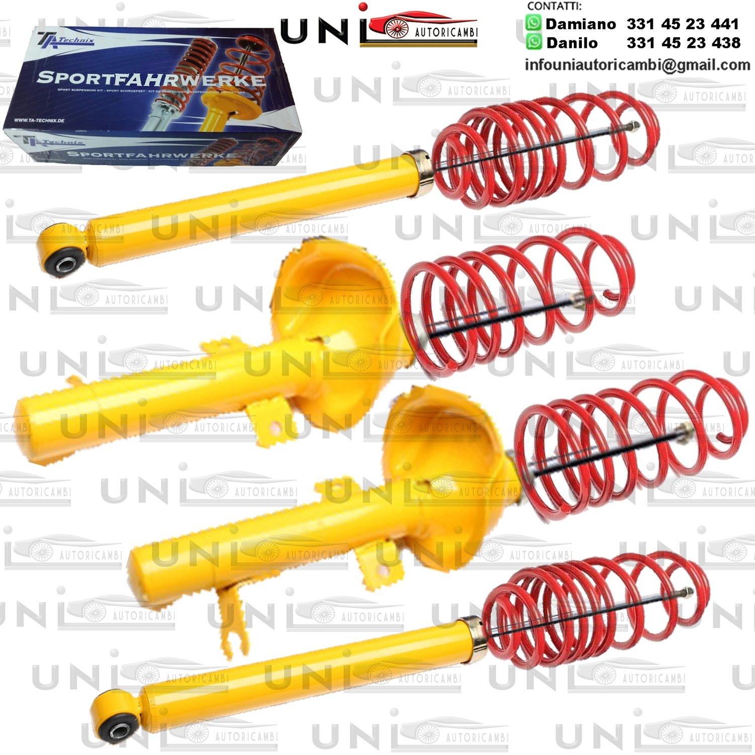 Kit Assetto Sportivo Fisso Tatechnix Ford Focus Berlina + Hatchback (DAW / DBW / DFW) da 1998 a 2004