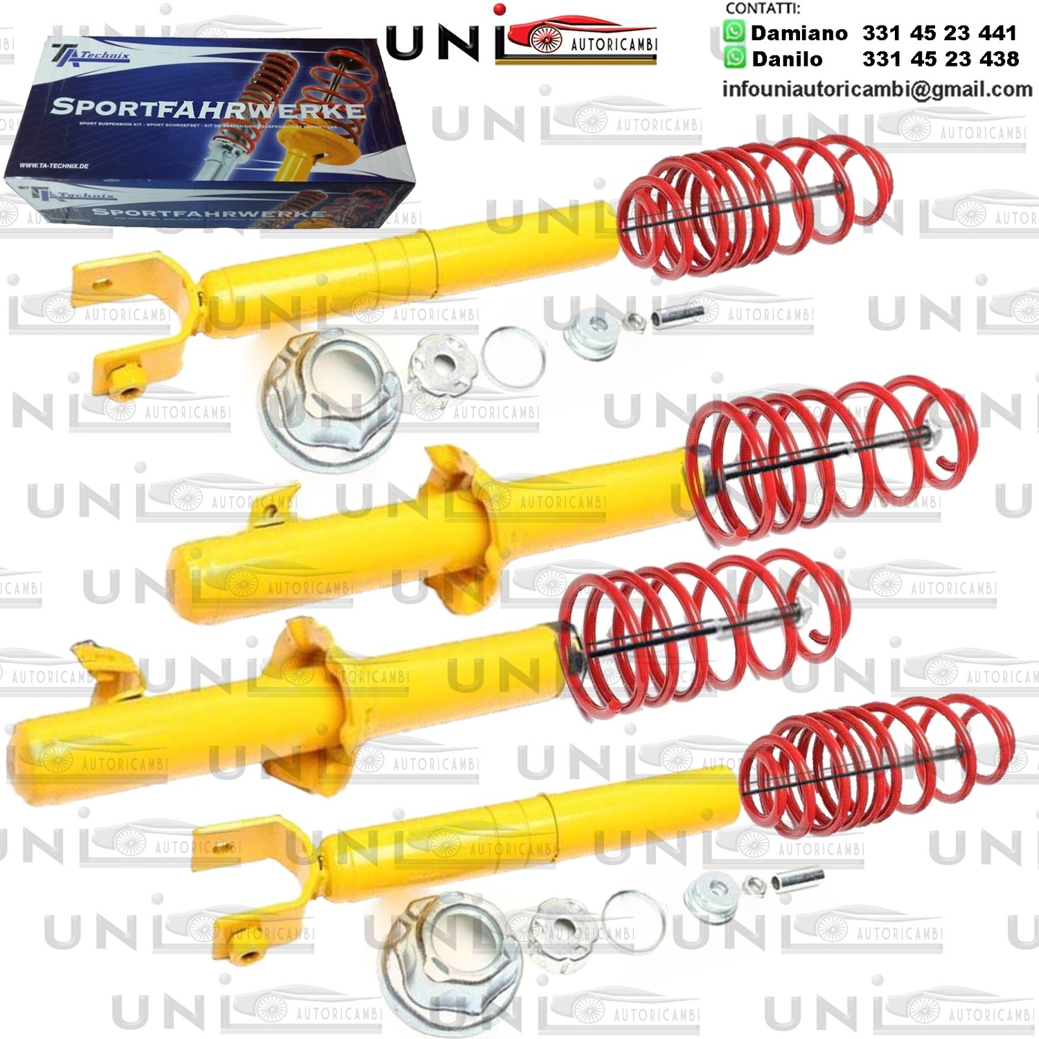 Kit Assetto Sportivo Fisso Tatechnix Honda Civic IV / CRX II (ED6, ED7, EC8, EC9, ED2, ED4, ED9) da 1989 a 1992