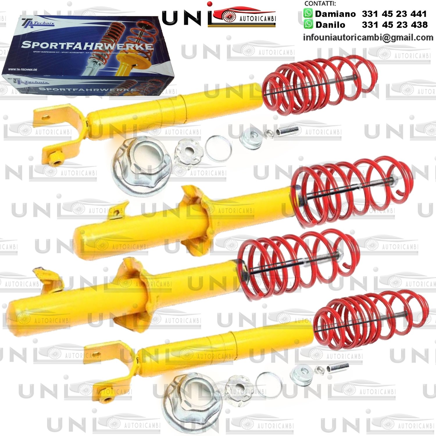 Kit Assetto Sportivo Fisso Tatechnix Honda Civic IV / CRX II (ED6, ED7, EC8, EC9, ED2, ED4, ED9) da 1989 a 1992