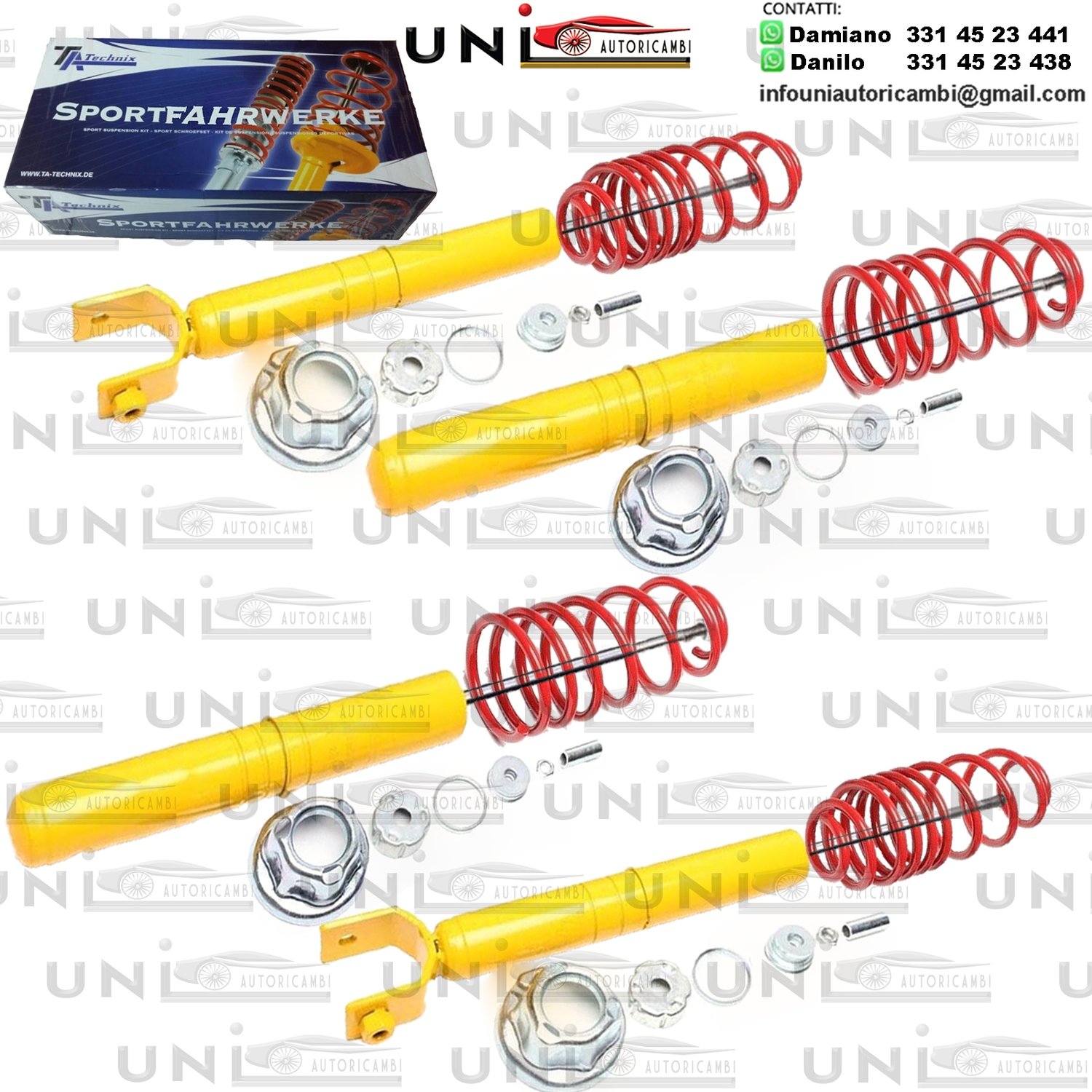 Kit Assetto Sportivo Fisso Tatechnix Honda Civic V+VI (EJ6-9, EK1-3) da 1995 a 2001