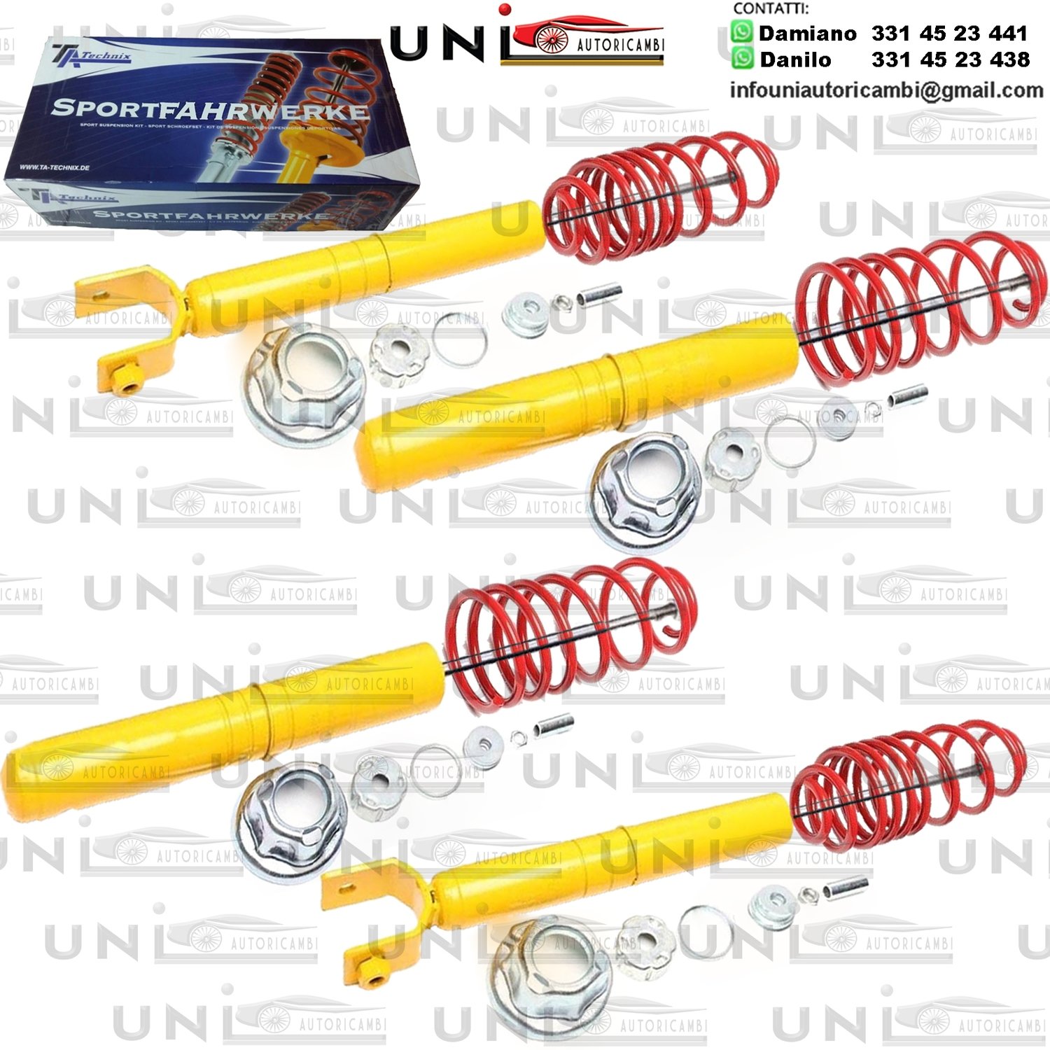 Kit Assetto Sportivo Fisso Tatechnix Honda Civic V+VI (EJ6,8,9 / EK1,3,4) da 1995 a 2001