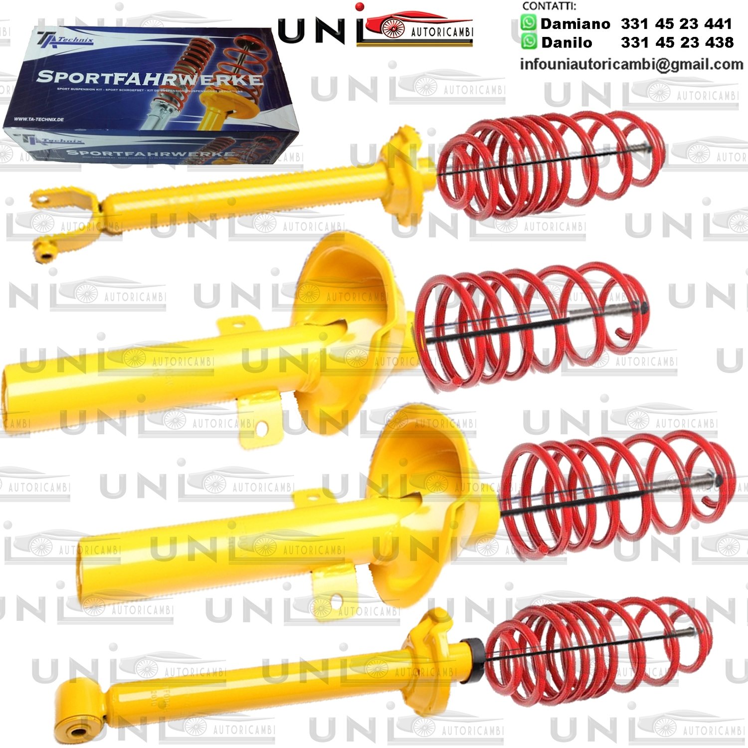 Kit Assetto Sportivo Fisso Tatechnix Mazda 121 lll (JASM / JBSM) da 10.1998 a 2000