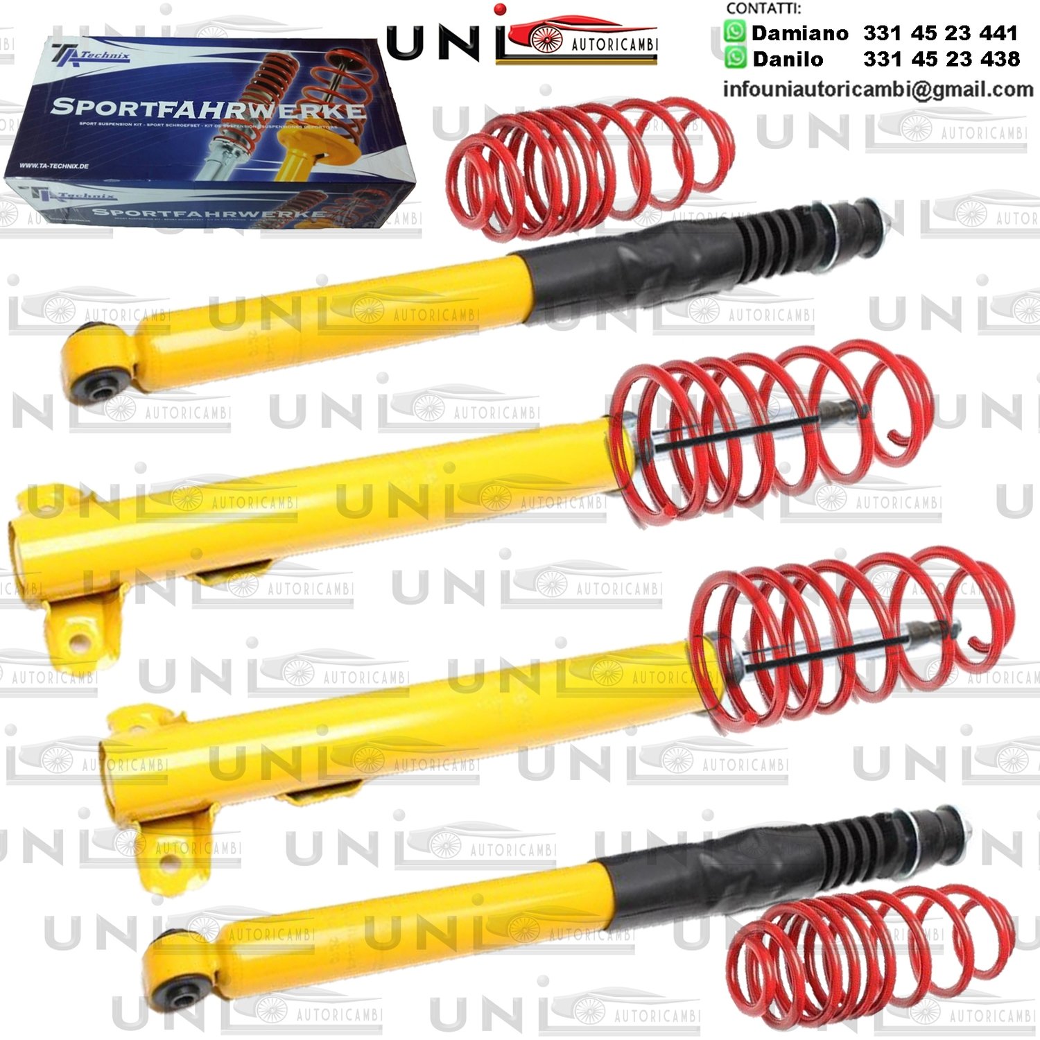 Kit Assetto Sportivo Fisso Tatechnix Mercedes Benz 190er (W201) da 1982 a 1993