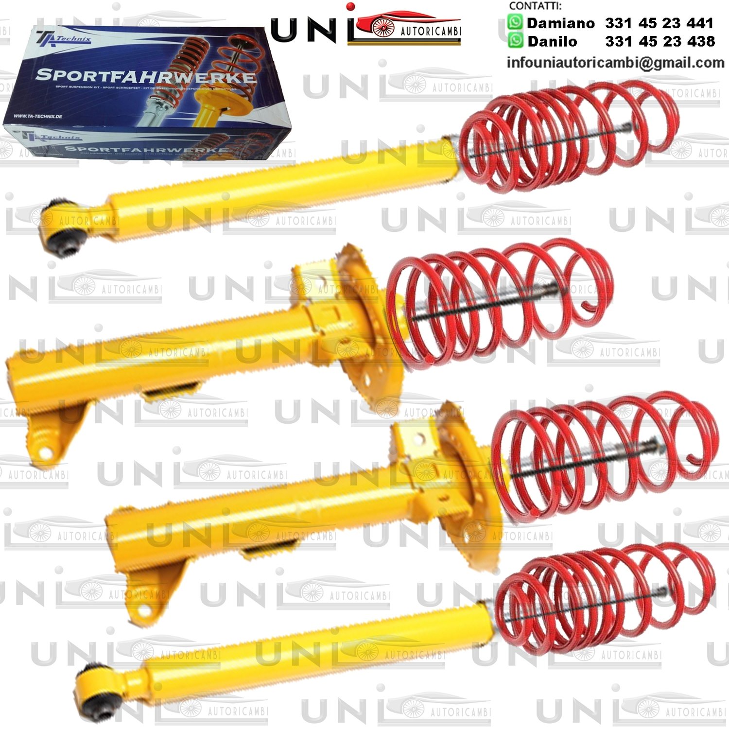 Kit Assetto Sportivo Fisso Tatechnix Mercedes Benz C-Classe Berlina (W204) da 2007 a 2014