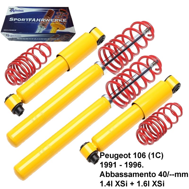 Kit Assetto Sportivo Fisso Tatechnix Peugeot 106 (1C) da 05.1996 a 07.2003