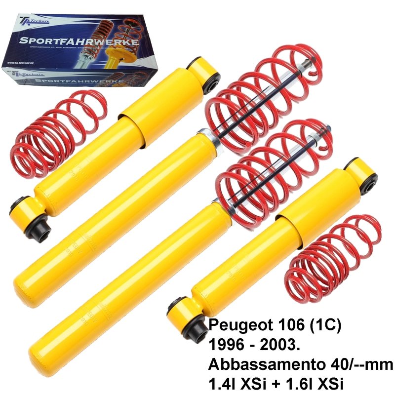 Kit Assetto Sportivo Fisso Tatechnix Peugeot 106 (1C) da 05.1996 a 07.2003