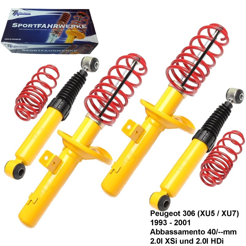 Kit Assetto Sportivo Fisso Tatechnix Peugeot 306 (XU5 / XU7) da 03.1993 a 2001