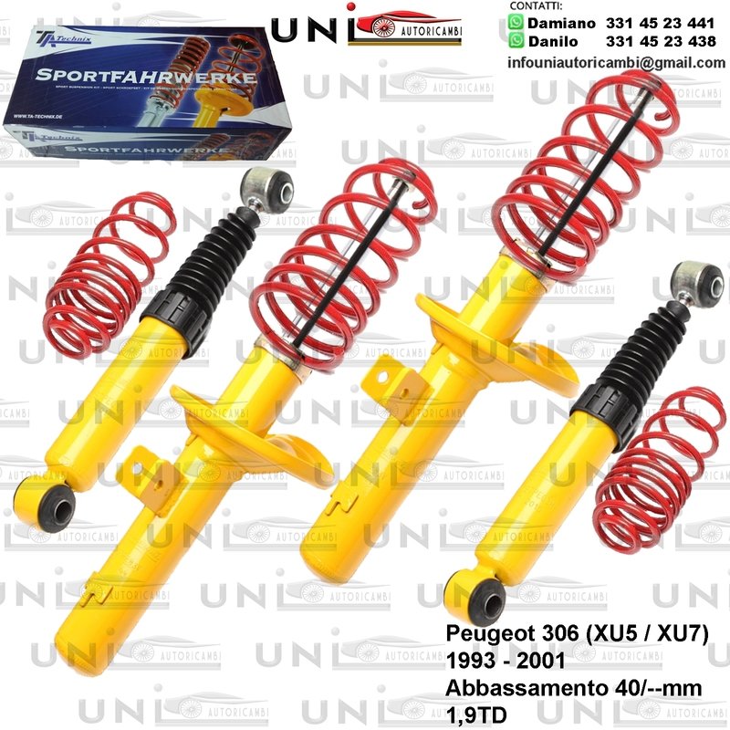 Kit Assetto Sportivo Fisso Tatechnix Peugeot 306 (XU5 / XU7) da 03.1993 a 2001