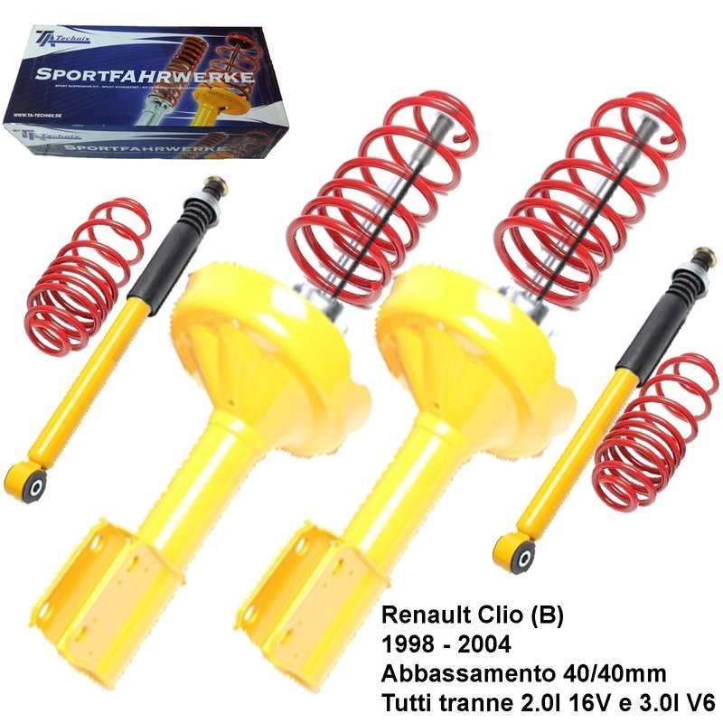 Kit Assetto Sportivo Fisso Tatechnix Renault Clio (B) da 1998 a 2004