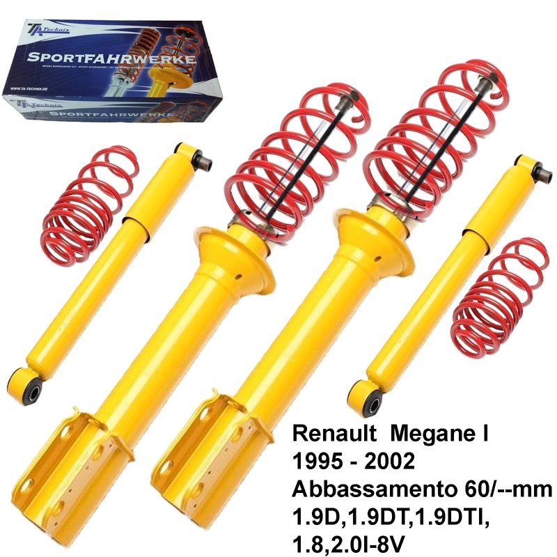 Kit Assetto Sportivo Fisso Tatechnix Renault  Megane I (BA) da 1995 a 2002