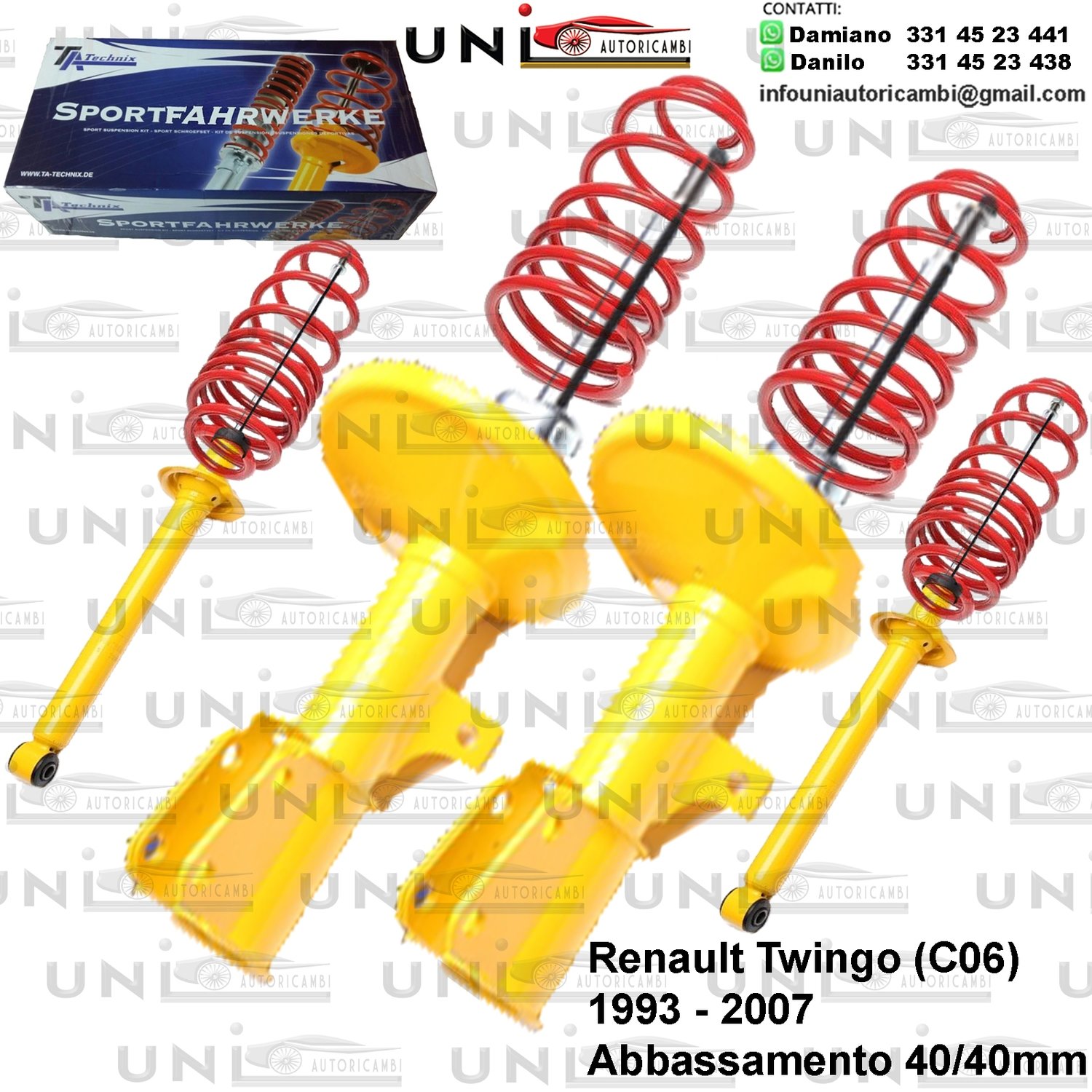 Kit Assetto Sportivo Fisso Tatechnix Renault Twingo (C06) da 1993 a 2007