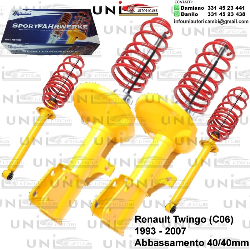 Kit Assetto Sportivo Fisso Tatechnix Renault Twingo (C06) da 1993 a 2007