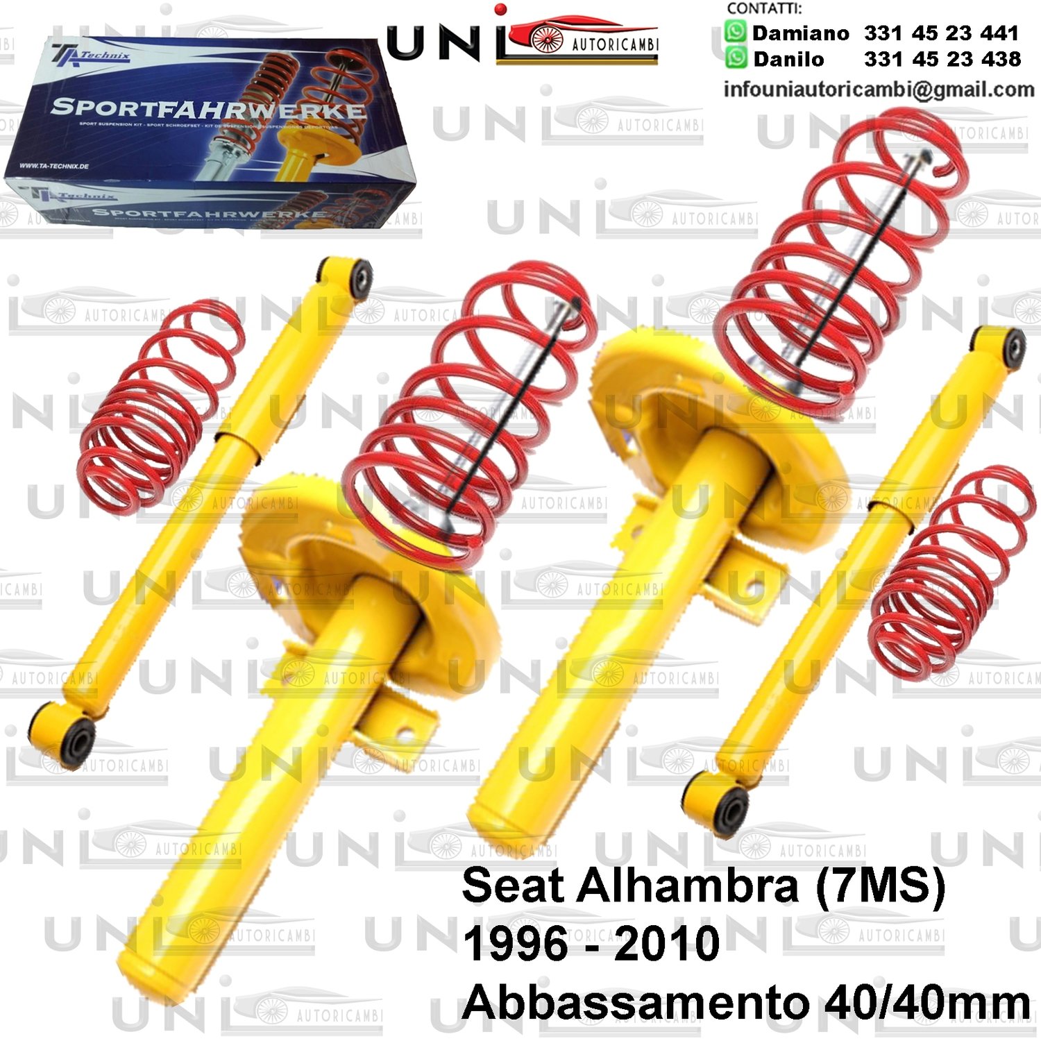 Kit Assetto Sportivo Fisso Tatechnix Seat Alhambra (7MS) da 1996 a 2010