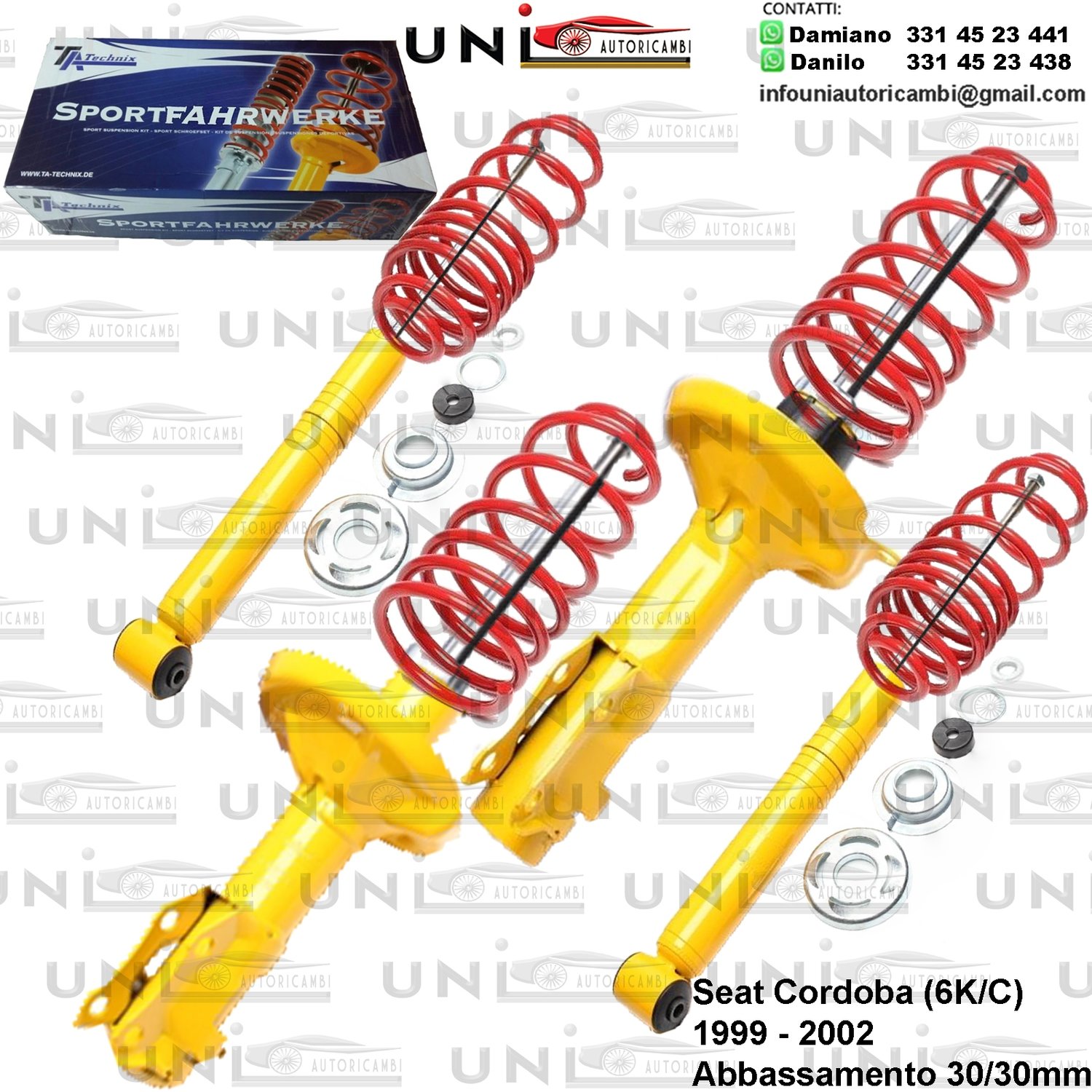 Kit Assetto Sportivo Fisso Tatechnix Seat Cordoba (6K/C) da 07.1999 a 2002